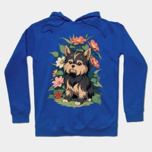 Floral Terrier's Serenity Hoodie